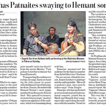 Paper Cutting – Sagnik Sen performs at Rabindra Bhawan in Patna